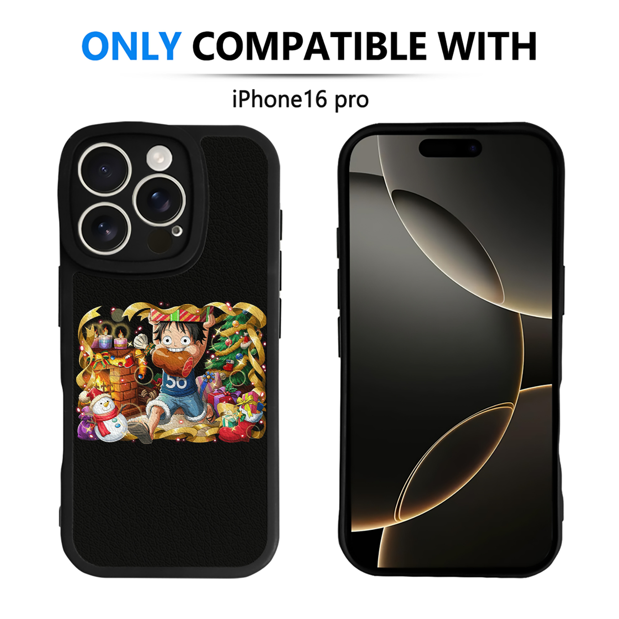 （画像用） ワンピース モンキー・D・ルフィ ONE PIECE Monkey D. Luffy 【iPhone 16シリーズ対応】シリコンスマホケース（レザー調） 材質：シリコン